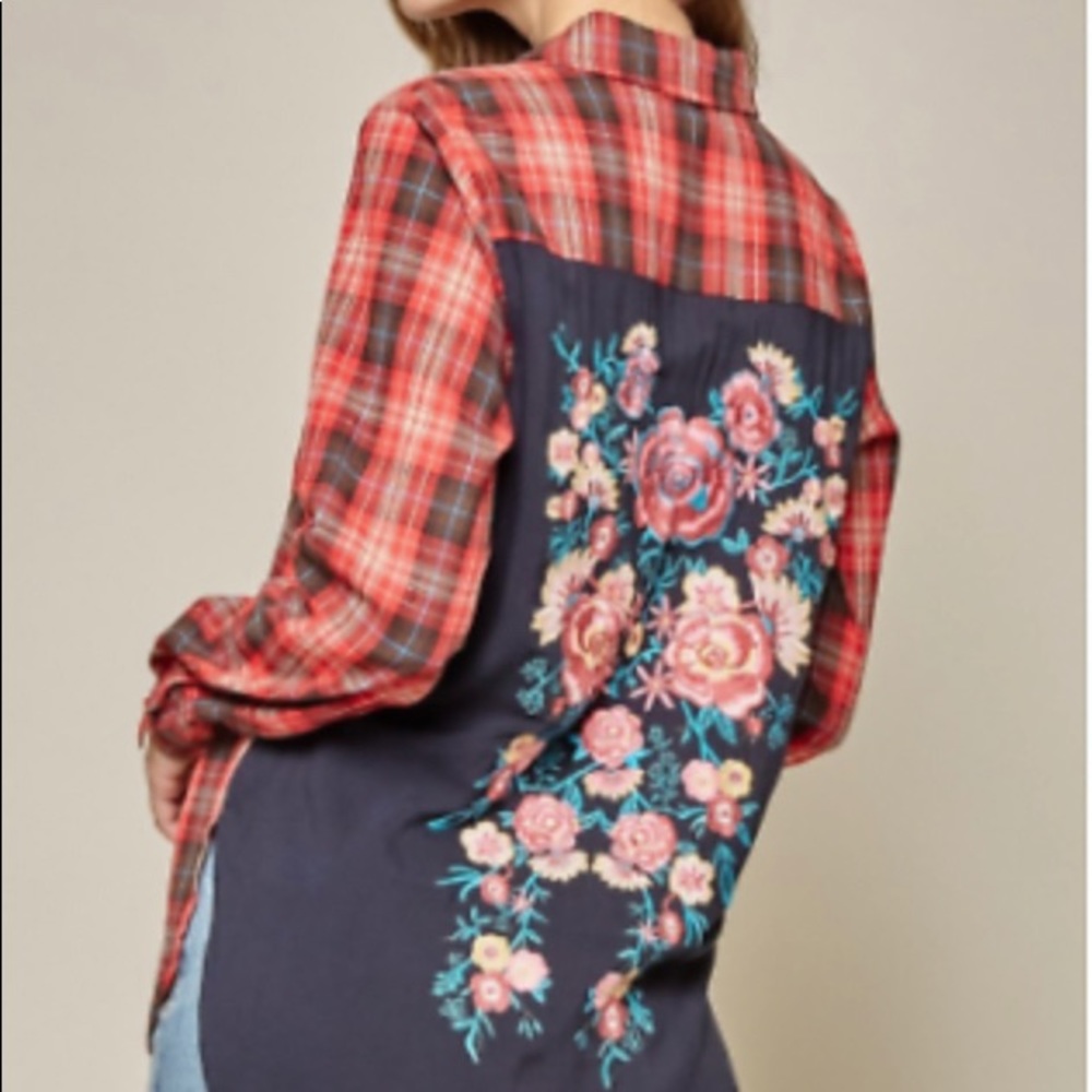 Andree Red Plaid Blouse [S]